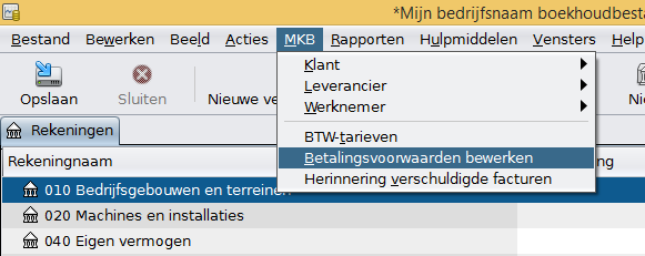 Voorwaarden bewerken